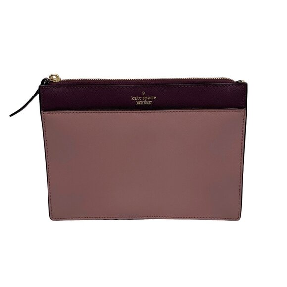 kate spade Handbags - Kate Spade Pink and Maroon Color Block Saffiano Leather Crossbody